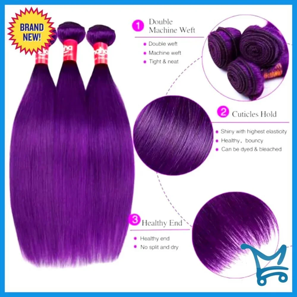 18 Inch Straight Human Hair Extensions with Lace Closure 3 Bundles
